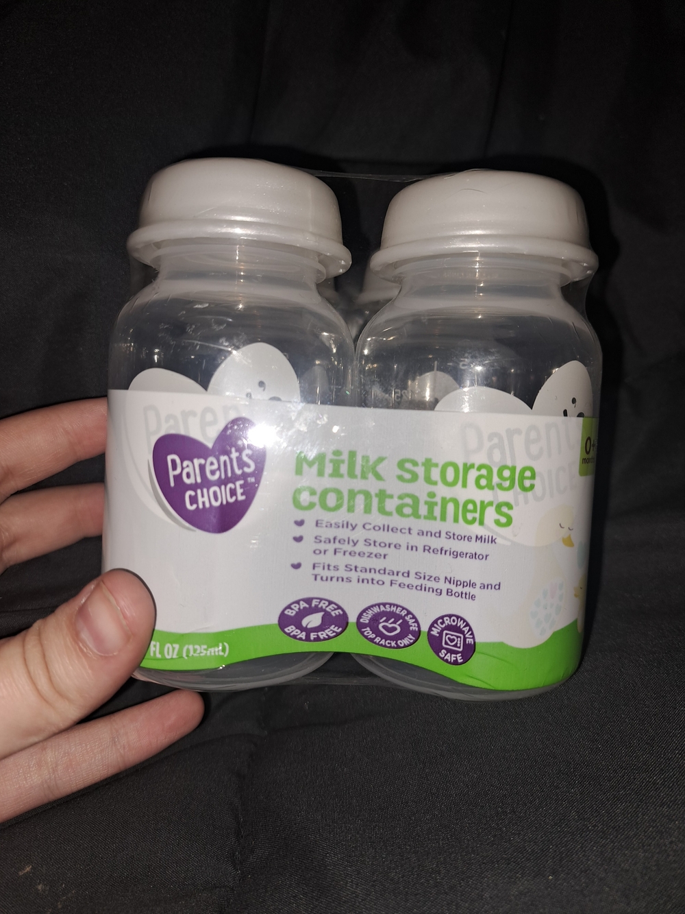 Parent's Choice White Milk Storage Containers - 2 Pack